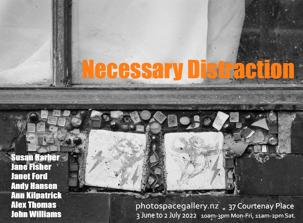 2022 Photocourse 3 group exhibition 'Necessary Distraction', advanced photography course resulting in group photographic exhibition at Photospace Gallery in Wellington Aotearoa New Zealand